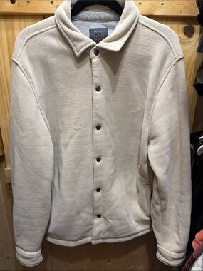 Legacy Beige Snap-Front Lightweight Shirt Jacket
